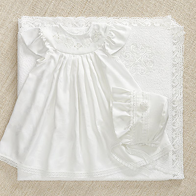 Набор для крещения девочки "Дарья" с полотенцем - миниатюра фотографии товара в каталоге ЛиноБамбино