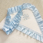 Махровая крестильная крыжма с оборкой "Жемчуг"