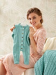 Вязаный комбинезон "Косички" тиффани