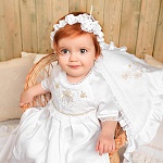 Теплая крестильная крыжма с оборкой "Елизавета"