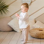 Костюмчик из муслина Дуэт бежево-молочный для мальчика