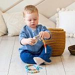 Костюмчик из муслина Дуэт темносиний-джинс для мальчика