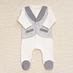 Костюмчик/комплект с уголком Денди серая пастель