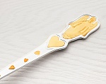 Серебряная ложка с позолотой "Ангел"