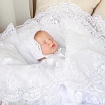 Комплект на выписку мальчика "Самия" белоснежный