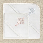 Тёплая пеленка для крещения "Пёрышко"