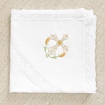 Пеленка кружевная "Крест в колосьях