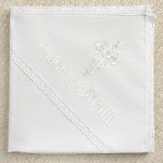 Тёплая пеленка для крещения "Кружевное Пёрышко"