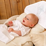 Крестильный набор "Голубое перышко" с полотенцем