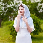 Платок с капюшоном "Голубка" для храма