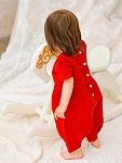 Льняной комбинезон Безе красный