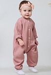 Детский летний комбинезон из муслина Токио тёмная пудра
