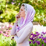 Женский снуд-хомут для церкви "Лаванда"