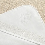 Тёплая кружевная пеленка для крещения "Ручеек"