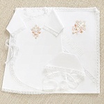 Крестильный комплект "Анна" для девочки с пеленкой