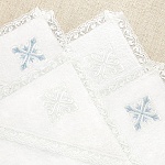Кружевное полотенце для крещения "Лучистый крест"