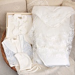 Комплект на выписку мальчика "Айвори" Флеоле