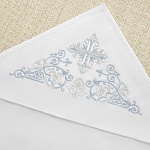 Пеленка для крещения с капюшоном "Лучистый крест"