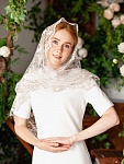 Большая кружевная косынка "Серебряный дождь"