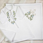 Крестильный комплект "Владимир" для мальчика с пеленкой