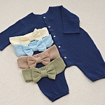 Комбинезон Облачко темно-синий из муслина