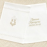 Крестильный комплект "Золотая лоза" унисекс с крыжмой