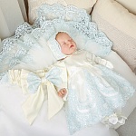 Комплект на выписку девочки "Самия" аквамарин