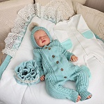 Вязаный комбинезон "Косички" тиффани