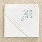 Тёплая пеленка для крещения "Пёрышко"