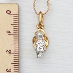 Серебряная подвеска Ангелочек, объемный