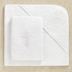 Крестильный набор "Кружевное перышко" с полотенцем