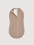 Вязаный пеленальный кокон Оливер капучино