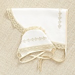 Крестильный комплект "Ульяна" для девочки с пеленкой