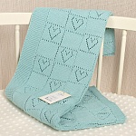 Детский плед "Сердечки" тиффани