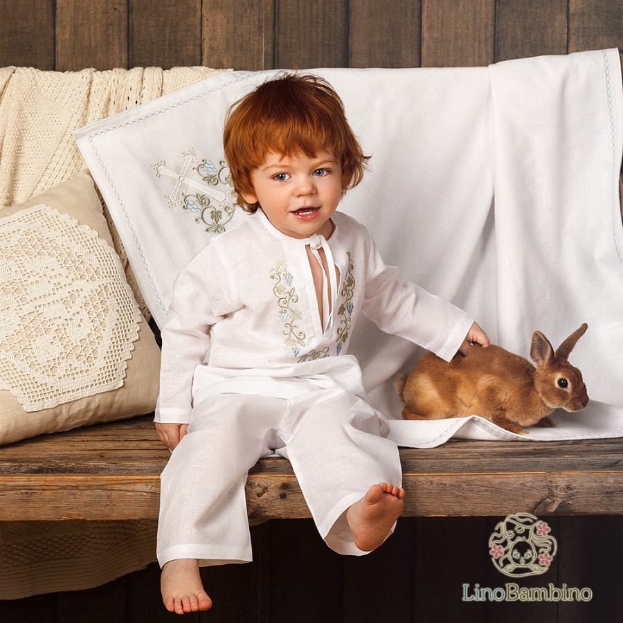 Фото товара "Крестильный комплект "Владимир" для мальчика с пеленкой" при наведении