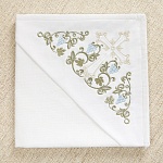 Пеленка для крещения с капюшоном  "Процветший крест"