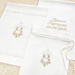 Мешочек для крестильных принадлежностей "Крест с лозой"