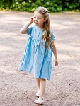 Платье Мечта голубой муслин