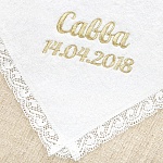 Махровое крестильное полотенце с Лучезарным крестом