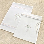 Мешочек для крестильных принадлежностей "Крест с листочками"