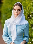 Кружевная косынка "Вера" белый тенсель