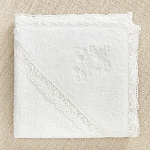 Полотенце с кружевом для крещения "Ручеек"