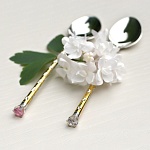 Серебряная ложка с позолотой и фианитом