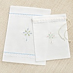 Мешочек для крестильных принадлежностей "Крест с листочками"