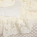 Вязаный комплект на выписку "Жемчуг" молочный