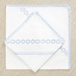 Крестильная пеленка голубые ромбы