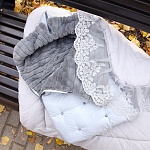 Зимний конверт на выписку "Пуф", серый