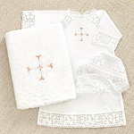 Крестильный набор для девочки "Ольга" с полотенцем