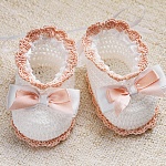 Пинетки с розовым бантиком для девочки