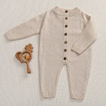 Набор комбинезон с пледом "Капелька" бежевый